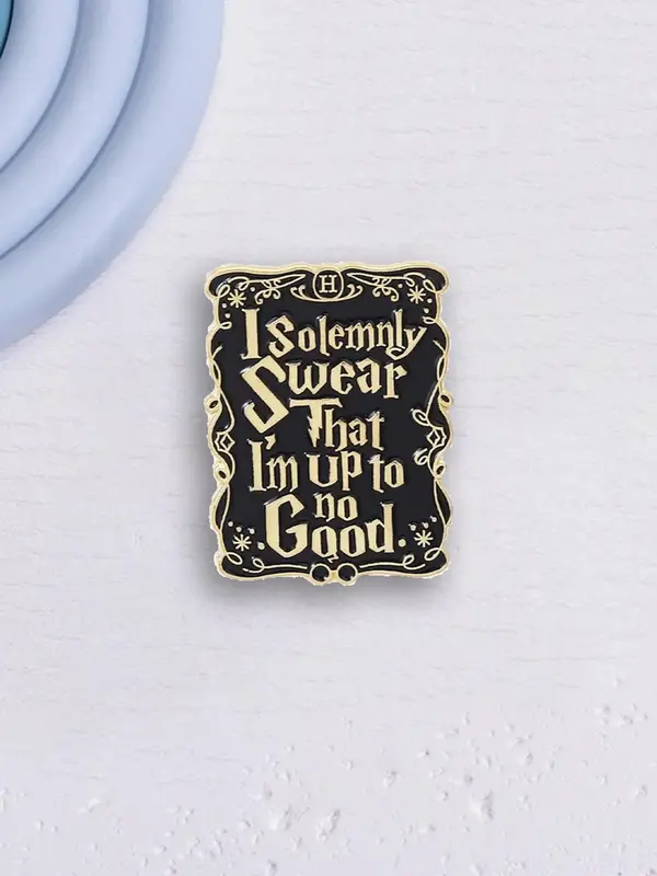 Letters Design Brooch, Fashion Magic Themed Enamel Pins for Party, Daily Clothing Decor, Enamel Pins, Trendy All-match & Exquisite Brooch for Birthday Gift 3