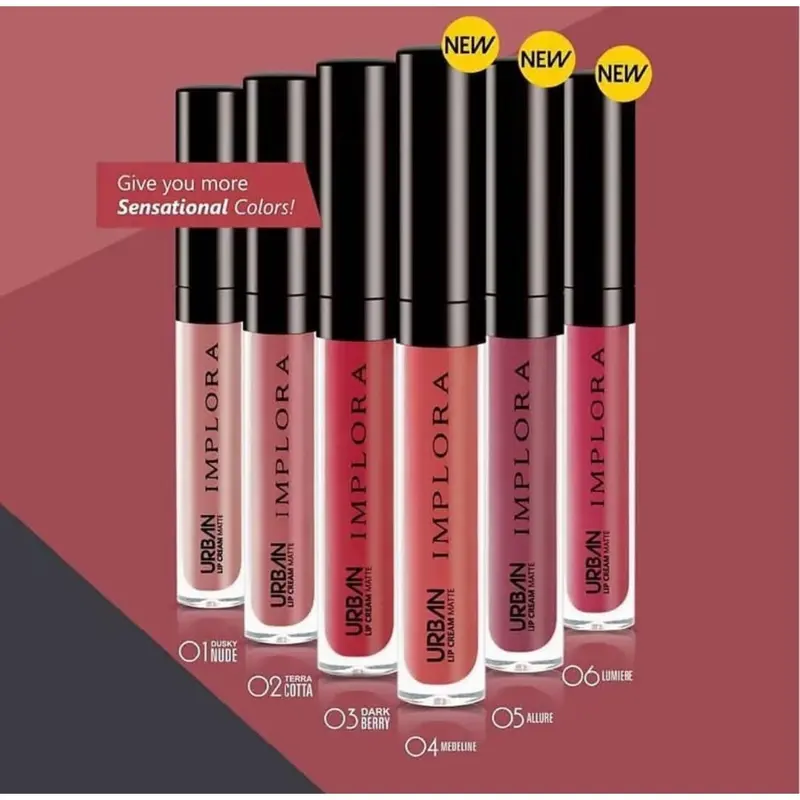 IMPLORA Urban Lip Cream Matte - Pewarna Bibir Tahan Lama - Brown sugar 0