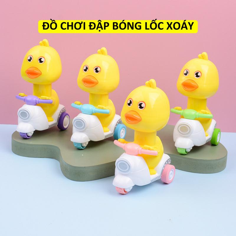 Đồ Chơi Vịt Con Đi Xe Máy Vespa Ấn Là Chạy Cực Cute Cho Bé