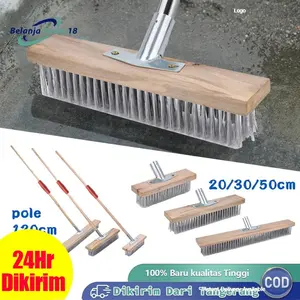 [ New ]Wire Brush Sikat Kawat Baja Sikat Gosok Lantai Panjang 20/30/50cm Tahan Karat Dengan Pegangan Handle Kayu