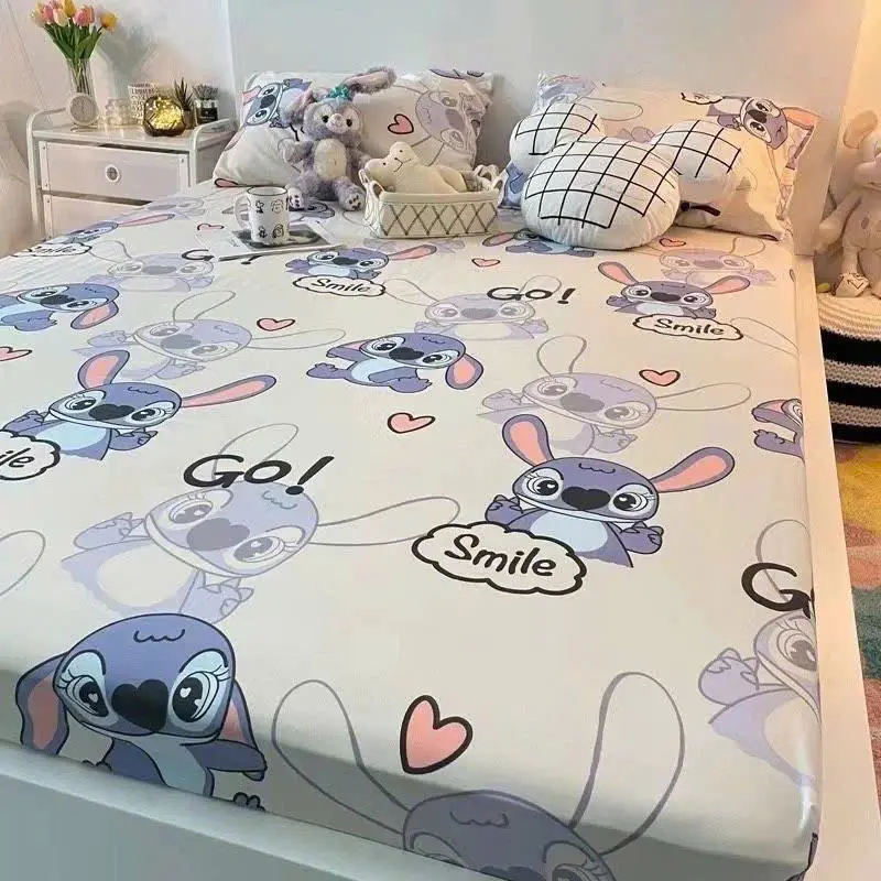 (Bộ Ga Bo Chun) Bộ Drap mẫu VỊt Hồng, Kích thước ga đệm m2, m6, m8, 2m2, Vải Poly Cotton cao cấp 2
