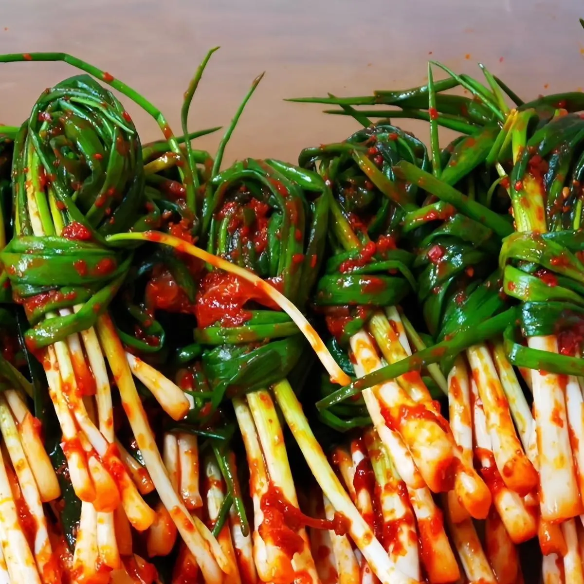 1KG Kim Chi Hành Lá Chuẩn Vị Chua Cay  /có hữu cơ kimchi han quoc
