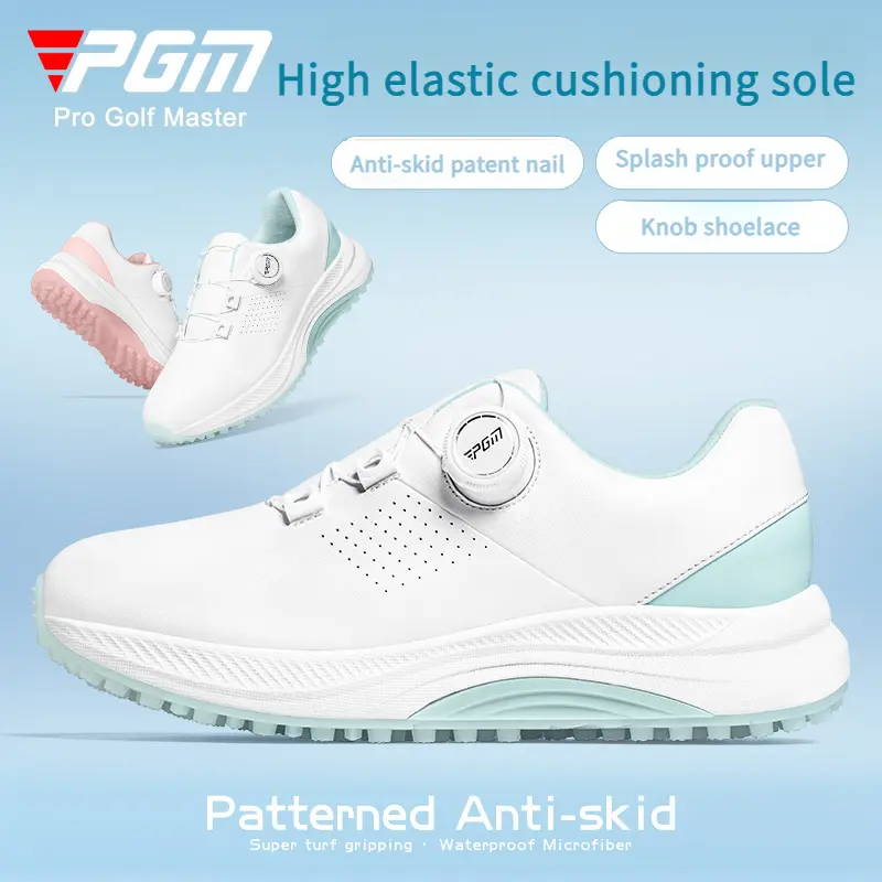 [PGM] Summer Golf Women's Sneakers Women's Waterproof Knob Shoelace Height Increasing Non-Slip Women's Shoes Women's Sports Shoes Xz403