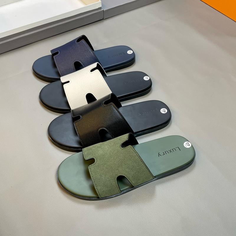 [ khâu đế chắc chắn ] Dép chữ h' chuẩn from quai da  mềm êm ái , Đế cao su chống trơn trượt đi rất thoải mái Nam Đế Bằng Slipper DéP Dép Lê Sandal Cao Su Quai Hậu Đồng dep