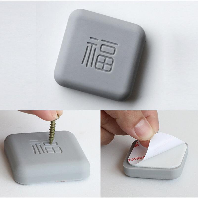 Chinese Fu Door Stopper Silicone Anti-Collision Toilet Bumper Wall Protector Pad 5