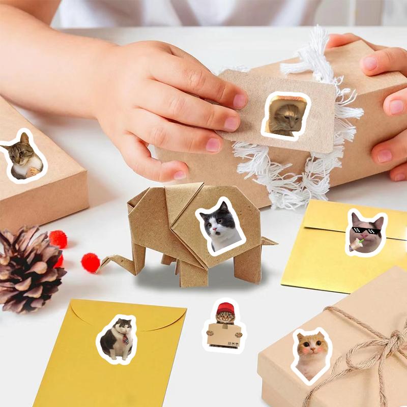 Product Introduction of Hình dán mèo Meme hoạt hình, 500 chiếc, Thích hợp cho phần thưởng học tập, đồ trang trí lớp học, hình dán khuyến khích, cho học sinh và giáo viên 3