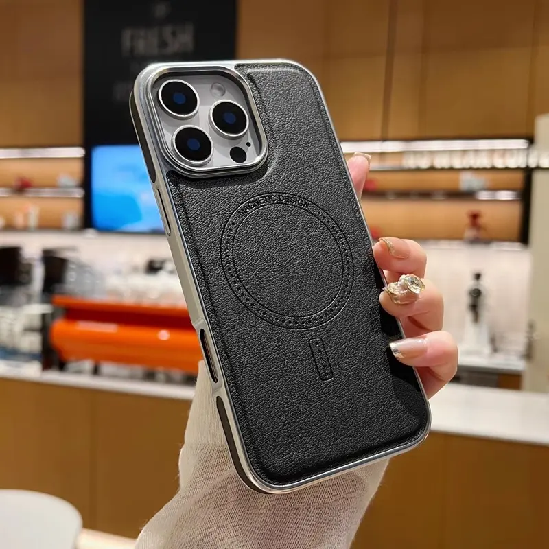 Mạ điện từ trường hút ShouJiKe được áp dụng cho khu vực được gọi là vỏ não iPhone16, 15promax, 14pro, dán da của viền 13 phòng ngã BaoHuTao 7