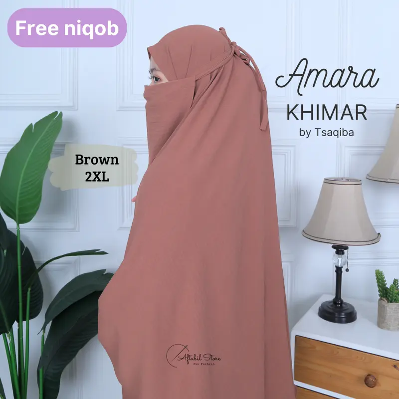 Free Niqab Khimar Instani Muslim Jilbab HiJAB   - Amara Airflow Bergo  Kerudung  Syari 1