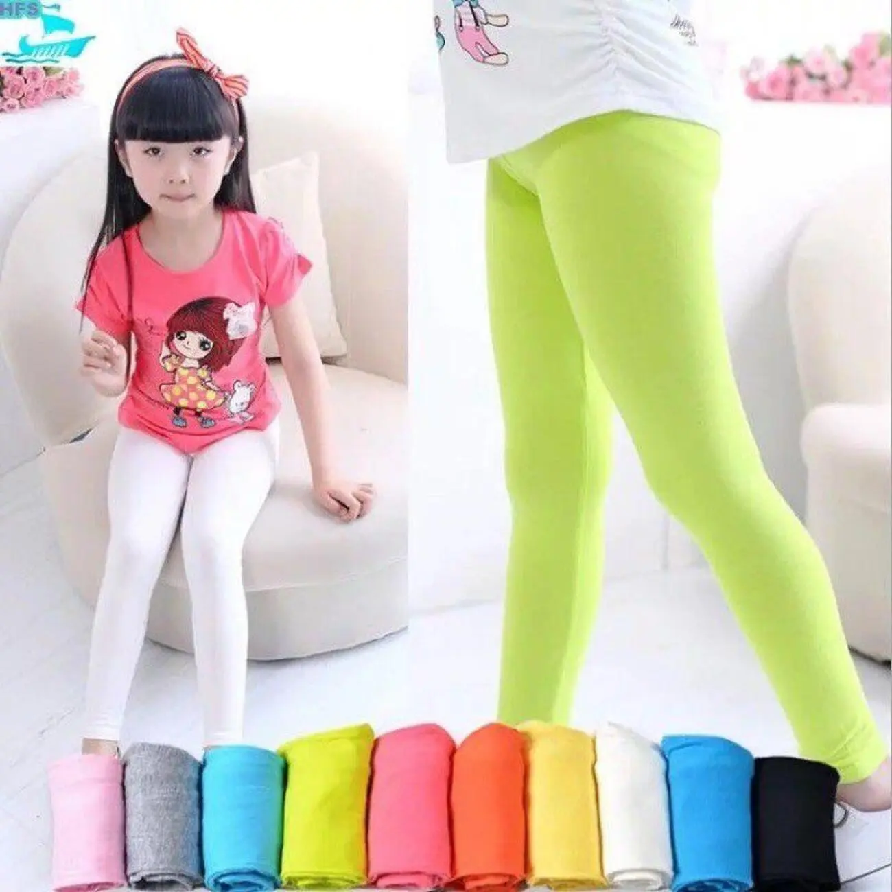 Legging anak perempuan polos semua usia 1-13 Tahun ukuran xs-xxl