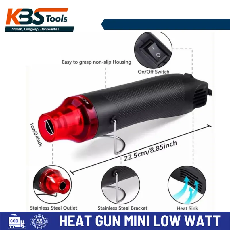 Mesin Heat Gun Mini Low Watt - Hot Air Gun - Alat Pemanas 300 W besi cutter 0