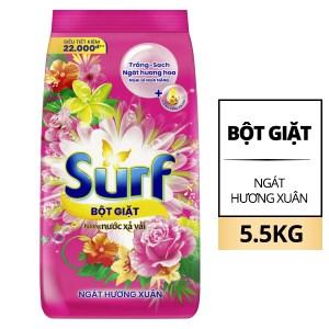 Bột giặt Surf 5,5kg hương nước xả vải 5.5kg Làm Sạch