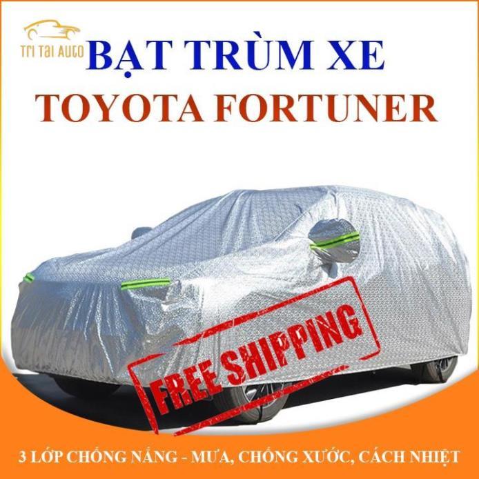 Bạt che phủ xe ô tô 7 chỗ Toyota Fortuner chống nắng mưa - bạt trùm xe ô tô 3 lớp chống nóng không thấm nước