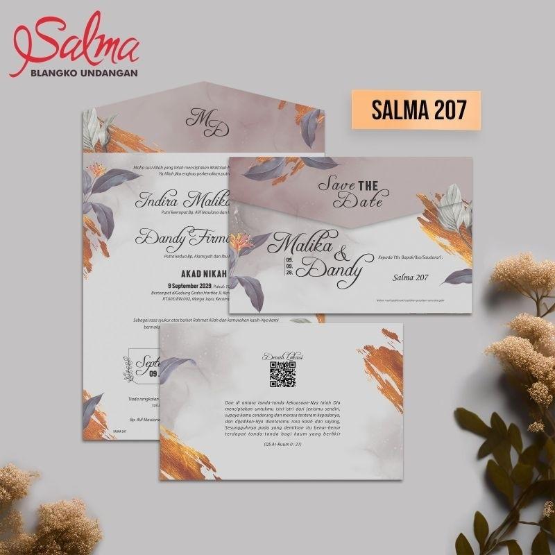 Undangan Pernikahan Pernikahan Salma 207 Elegan Modern Paket Lengkap 100 PCS Gratis Label & Plastik - JanjiKita | Default