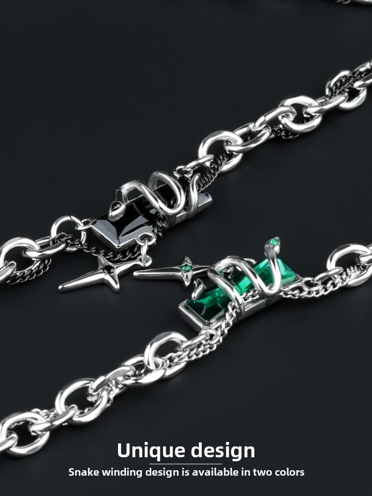Product Introduction of Fashionable and personalized collarbone chain for men and women, couple necklace, birthday gift, titanium metal chain, fashionable and cool men's versatile butterfly  necklace  habib pendant  butterfly tyla  necklace 16