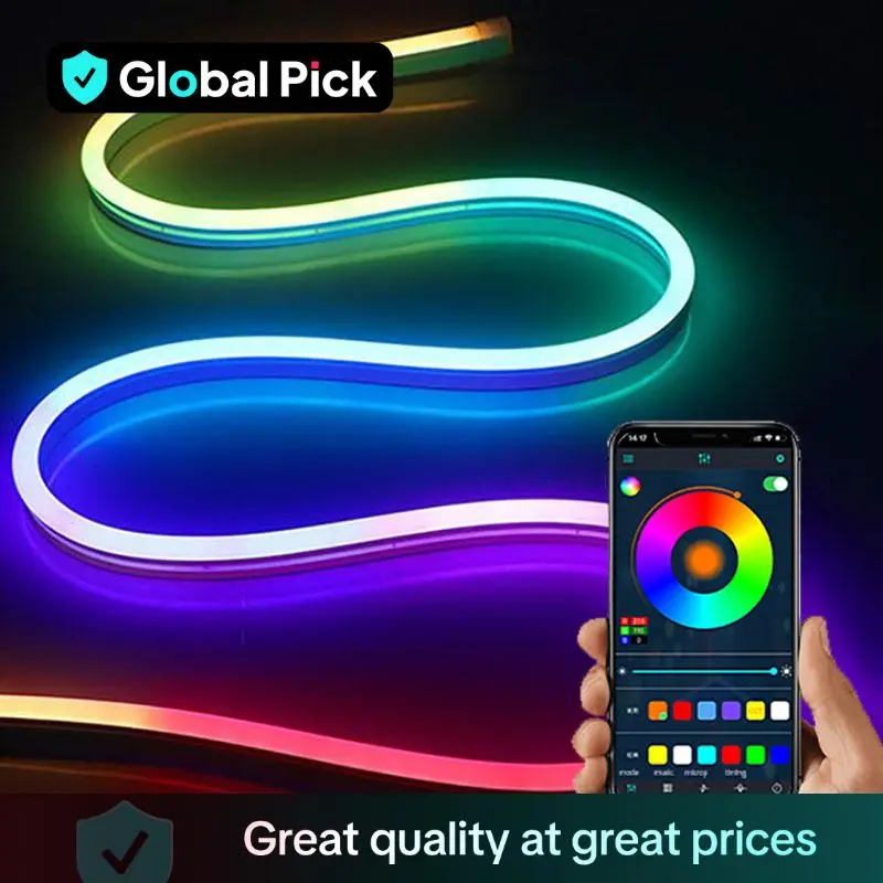 USB Powered LED RGB Color Changing LED Strip Light With App Control, Ambient Light For TV, Computer, Bedroom & Living Room, Night Lamp, Decorative LED TV Background Light