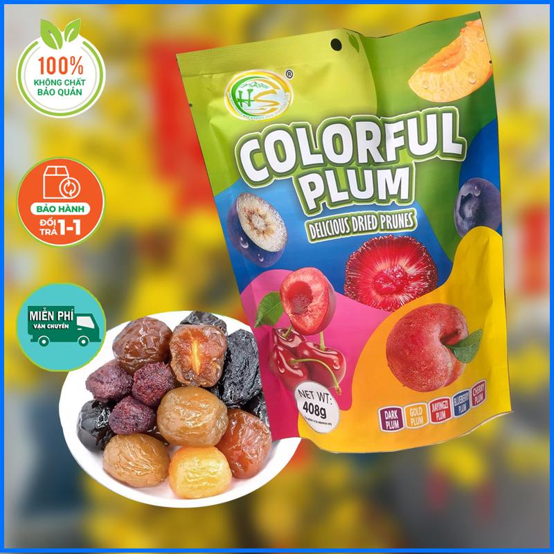 Ô Mai Xí Muội Mix Vị Trái Cây Việt Quất,Cherry,Mận,Táo đỏ,Ô Mai 408g Dẻo Giòn Chua Ngọt Vừa Phải Ăn Vặt maimi 1