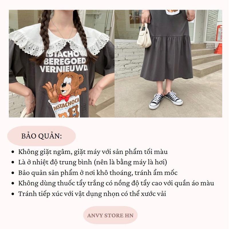 Váy suông xám đuôi cá phối cổ bèo trắng điệu đà QC giá tốt nhất Nữ Nữ Women Voi 3