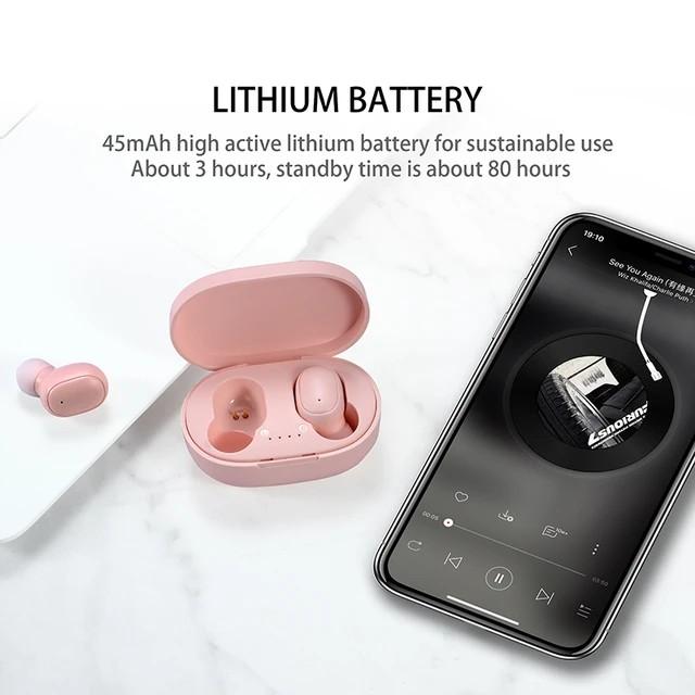 Product Introduction of A6S TWS Earphone Bluetooth Nirkabel 5.0 Headset Earbud Olahraga Mikrofon Earphones Headphone Hitam Wireless Handset head sead Pink Bass Ponsel 5