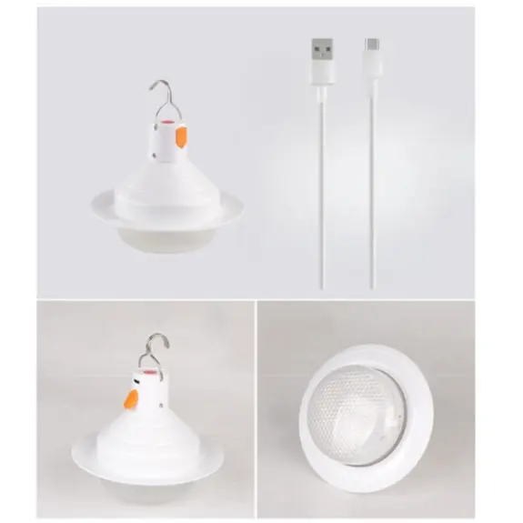 Lampu bola kemah,Bohlam portabel,Lampu Bohlam  White Lampu Darurat Pengisian Mikro USB