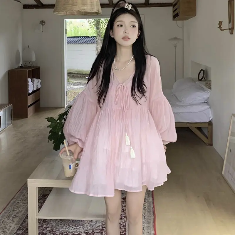 Áo Chống Nắng Lưới Mỏng Phong Cách Cô Gái Ngọt Ngào Thiết Kế Dáng Rộng Vừa Vặn, Áo Dài Tay Bong Bóng, Hàng Mới Về Mùa Xuân, Năm 2025