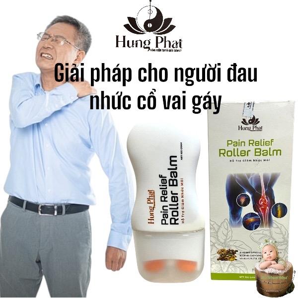 Chính hãng kem dầu Thanh lăn Massage cạo gió cổ vai gáy 100g Hưng Phát - Hỗ trợ các vấn đề về xương khớp giảm đau nhức mỏi hiệu quả con lăn cao su mềm.