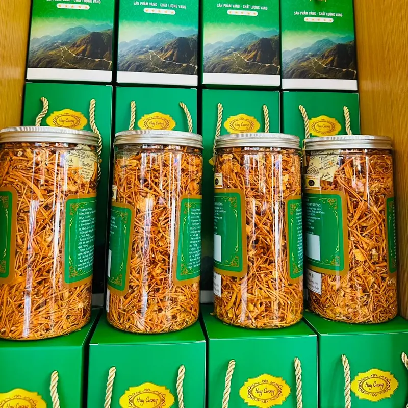 Com Bo 2h đông trùng hạ thảo Huy Cương  hàng gãy sấy thăng hoa  mỗi hộp 50g(Mua combo 2h được tặng thêm 1 gói vụn 10g) 5