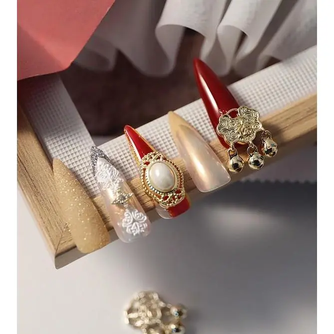 Charm Tết 2025 Cao Cấp Đính Móng | Mèo Chiêu Tài & Tiền Vàng 5