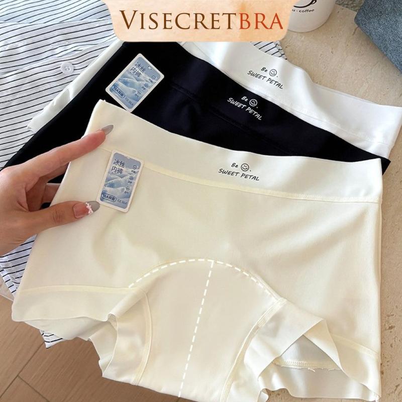  Quần Trong Quần Lót Lưng Cao Chất Su Thoáng Mát Viền Chữ Thể Thao -- VN250804k 