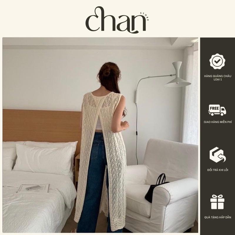 [Sẵn] Váy tanktop dáng dài dệt kim xẻ lưng phong cách uzzlang hàn quốc hot trend M32 Nữ Women