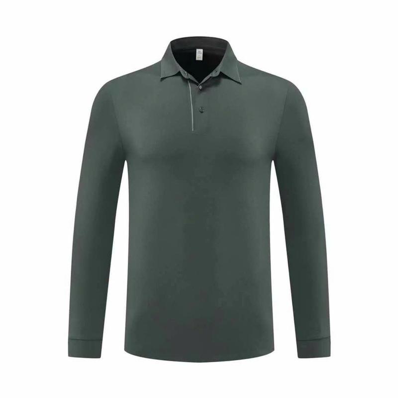 Nam Dài Tay Thiết Kế Đơn Giản Sang Trọng Lịch Sự Hàng QC Mã 04-10 - Dài Tay Menswear áo polo hoàng gia Shirt Cộc Tay Có Cổ Tay Ngắn Ngắn Tay áo khoác