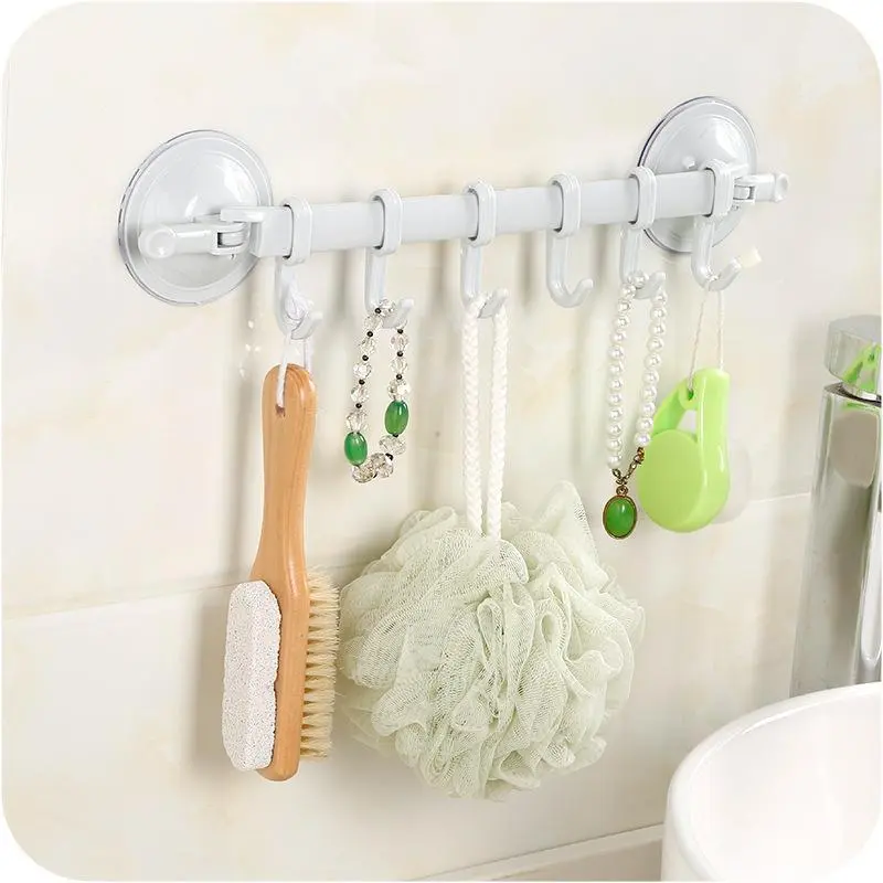 Gantungan Dinding 6 in 1 Hook Suction Vacuum Tanpa Lem Portabel