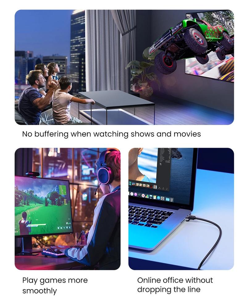 Product Introduction of Kabel Ethernet, UGREEN, Kabel Gigabit Cat6, Kelajuan Tinggi 1000Mbps, Kord LAN Rangkaian Berperisai RJ45, Serasi dengan PC, PS5, PS4, PS3, Xbox Office 9
