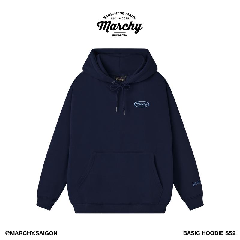 MARCHY - Basic Hoodie SS2 - Áo khoác tròng đầu dành cho nam nữ - Áo hoodie cơ bản, thoải mái 1
