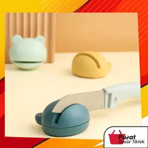 BISA COD H5489 Alat Pengasah Pisau / Pengasah Pisau Gunting Bentuk Kepala Kodok / Asahan Portabel Pisau Karakter Lucu Knife