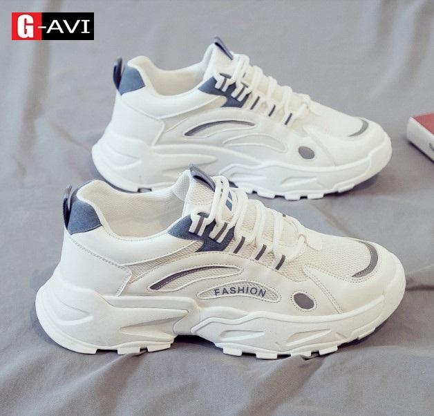 Giày sneaker nam G-AVI đế tăng chiều cao 5cm kiểu dáng trẻ trung phong cách cá tính K9 Q09 Shoes Cao Su Đế Bằng Nhung giay namsinhvien