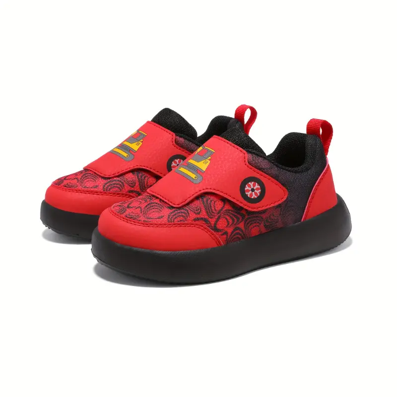 2025 New Youngsters Skate Shoes - Low-Top Sneakers with Closure, Breathable Fabric Upper & MD Sole, All-Season Comfort for Boys & Girls, Random Pattern Design, Kid Shoes 4