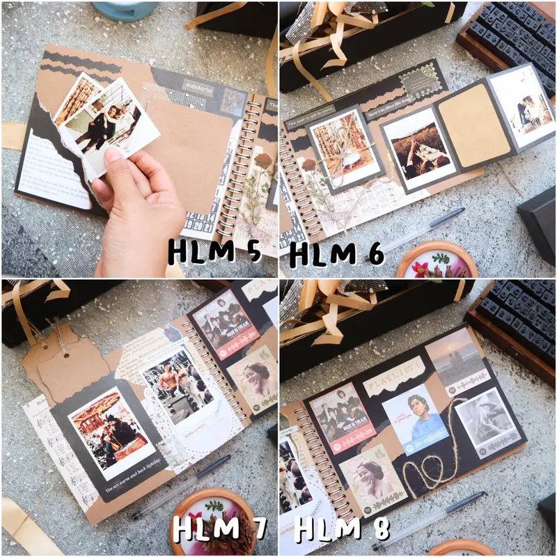 SCRAPBOOK ALBUM CUSTOM FOTO SUDAH DENGAN DEKORASI / HADIAH ULANG TAHUN / HADIAH ANNIVERSARY /HADIAH PERPISAHAN / HADIAH UNTUK BESTIE 4