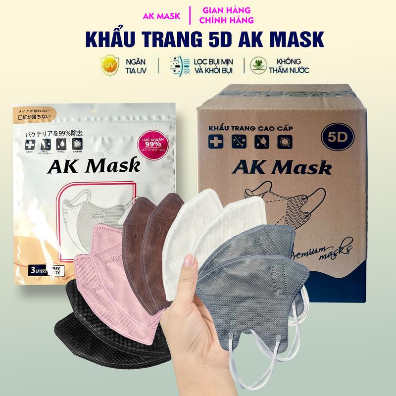Thùng 500 chiếc Khẩu trang 5D AK Mask Phụ Kiện Accessories Che Mặt
