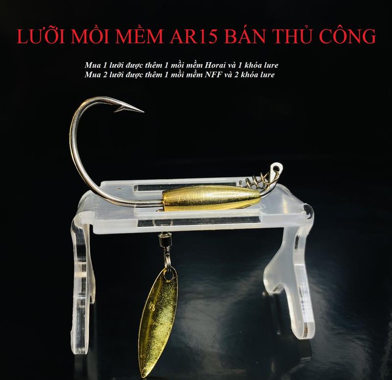   Tặng 1 Mồi Mềm Horai  - Lưỡi AR15 Form TRÒN Móc Mồi Mềm Bán Thủ Công Không Rỉ 4cm - 5cm Đi Câu Fishing Bắt Cá Câu Cá 