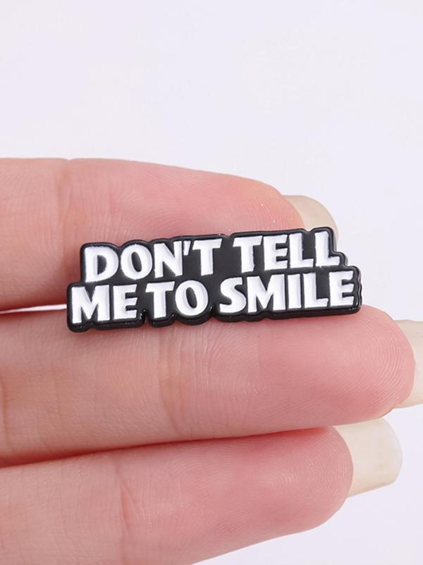 Unisex Street Style Letters Design Brooch, Fashion Cute Alloy Badge for Women & Men, Trendy All-match & Exquisite Brooch for Party, Daily Clothing Decor for Birthday Gift 2