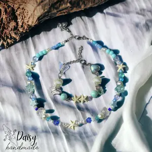 Gelang, Kalung Blue Ocean/1 Set accessories tema Laut