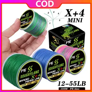 Sougayilang PE Fishing Line Senar Pancing 150M X+4 Braided Mini Fishing Line Durable And Strong For Outdorrs Joran