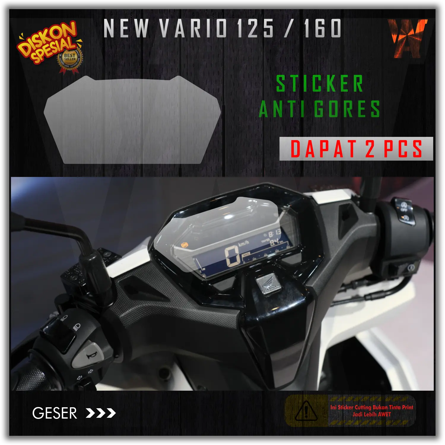 Honda Vario 160 125 Speedometer Stiker Antigores car