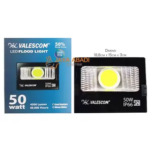 Lampu sorot Led cob 50 watt valescom lampu tembak cob 50 w ip66 super bright - putih dan warm white Kuning