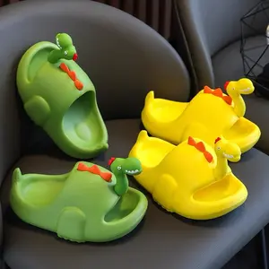 Baru Baru Sandal Selop Anak Dinosaurs 3D Sendal Anak Laki/Cewek Kartun Karet Nyaman Anti Licin EVA Sol Tebal Lembut Size 24/25-34/35