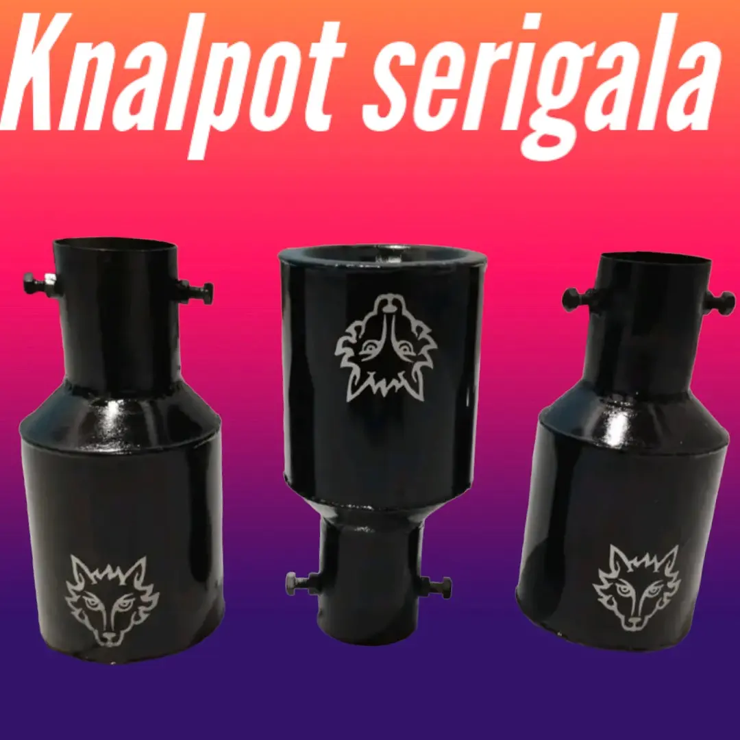 Knalpot serigala hitam series Bensin traga canter truk turbo elf ragasa umplung L300