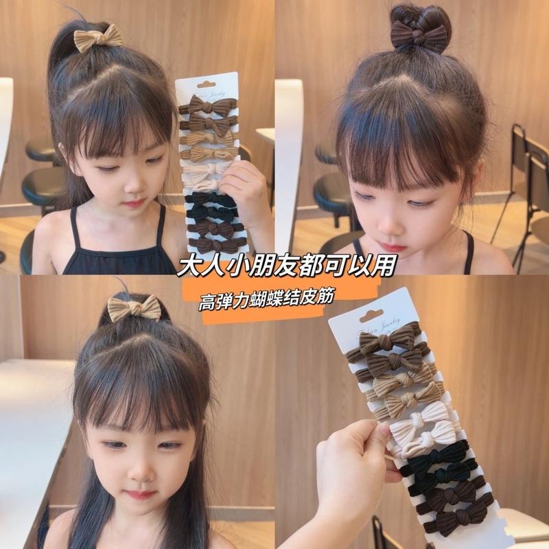 Product Introduction of Butterfly Knot 2024 Women Adult Children Ponytail Hair Ties Non-Damaging Hair Bands Towel Roll Braided Hair Ties 3