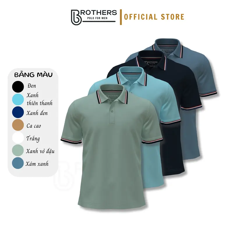 Áo thun polo nam VICO cổ trụ bẻ, chất vải cá sấu CVC dày dặn, thoáng mát, chuẩn form - BROTHERS 2