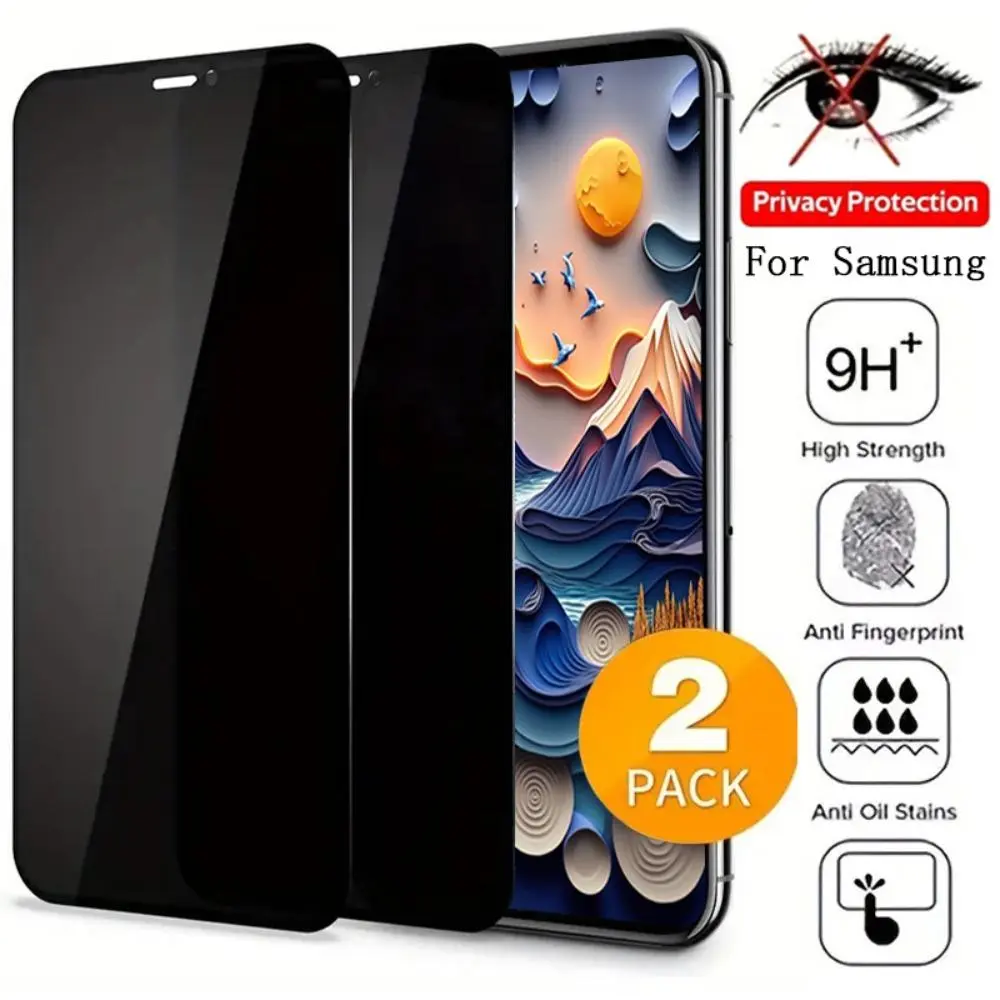 Privacy Screen Protector, 2 Counts Anti-spy Tempered Glass Screen Protector, Phone Screen Protector for Samsung S20 FE 5G, A13, A23 5G,  A32 5G, A33 5G, A52, A52S 5G, A71, A51