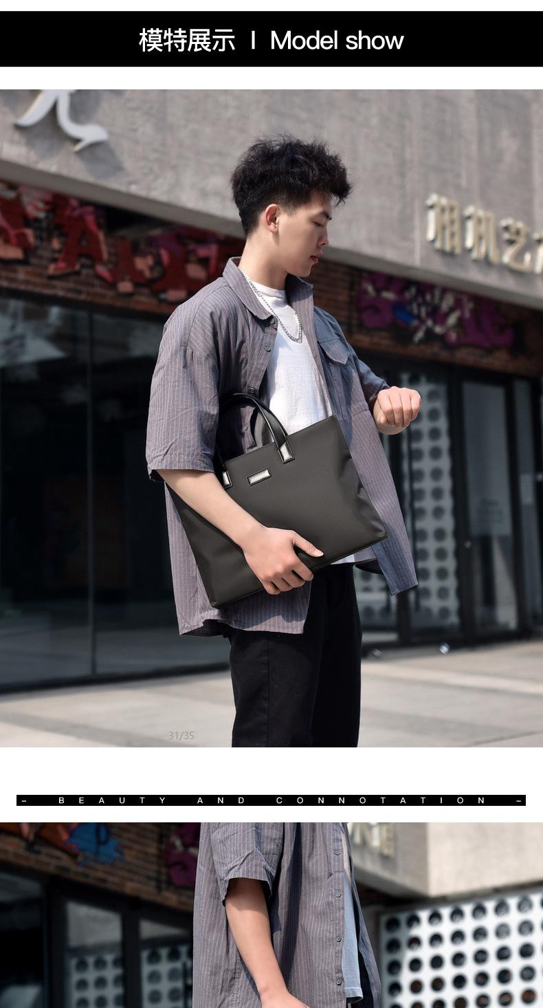 Product Introduction of New Fashion Handheld Briefcase Simple College Student Notebook Bag Business Laptop Bag Men's Briefcase 8